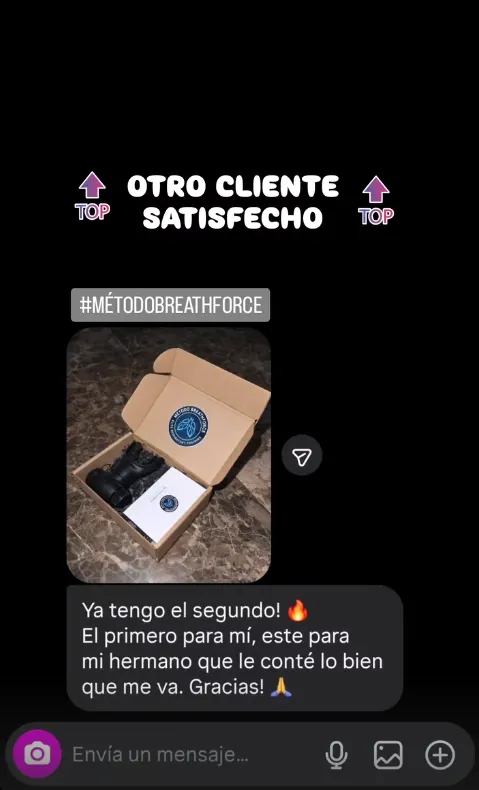 Captura de Instagram: Cliente