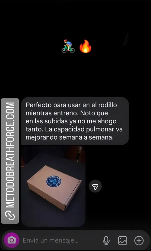 Captura de Instagram: Cliente ciclista